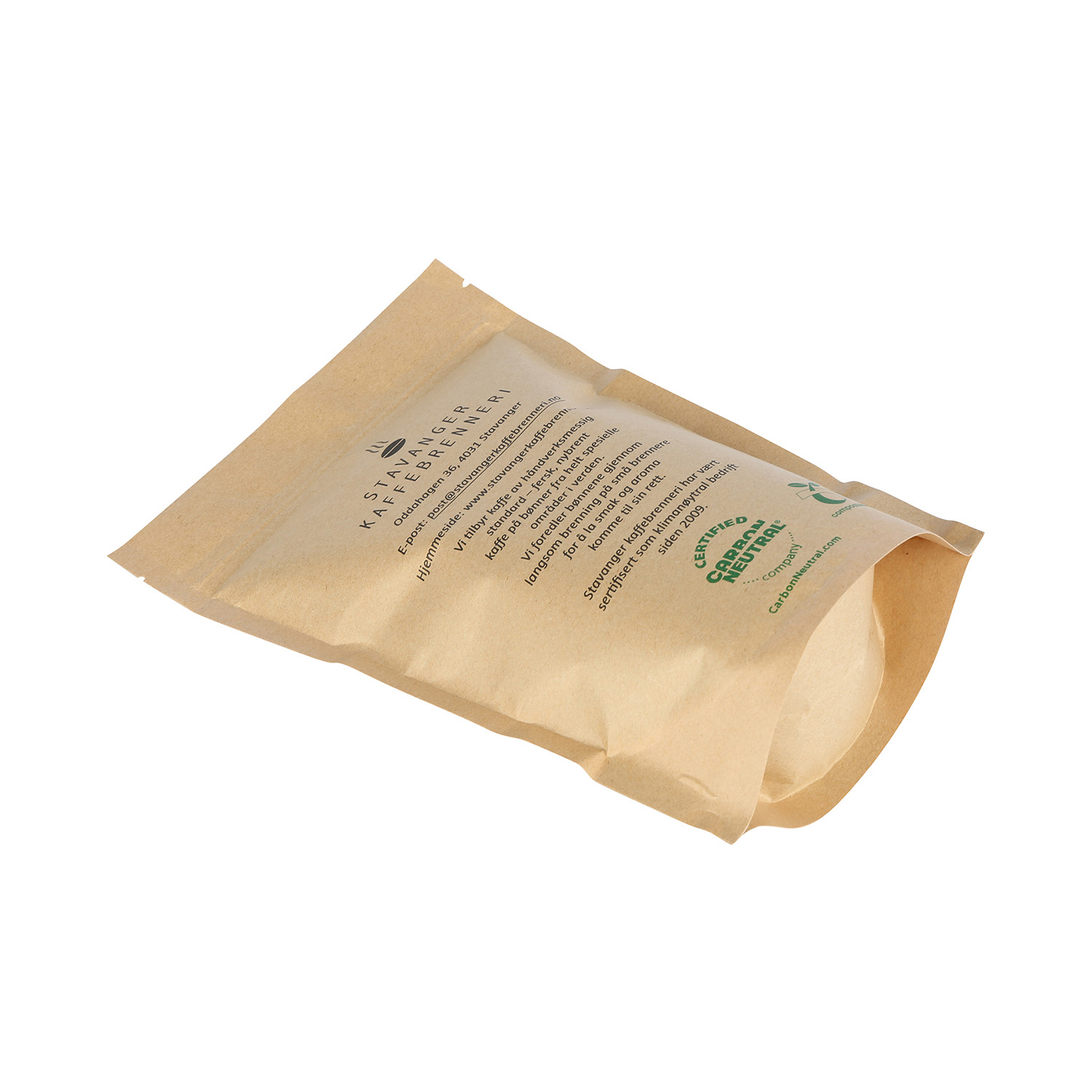 Custom Printed PLA Home Compost Kraft Paper Bag for Coffee Tea Packaging